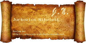 Jurkovics Nikolett névjegykártya