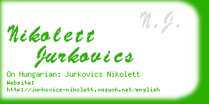 nikolett jurkovics business card